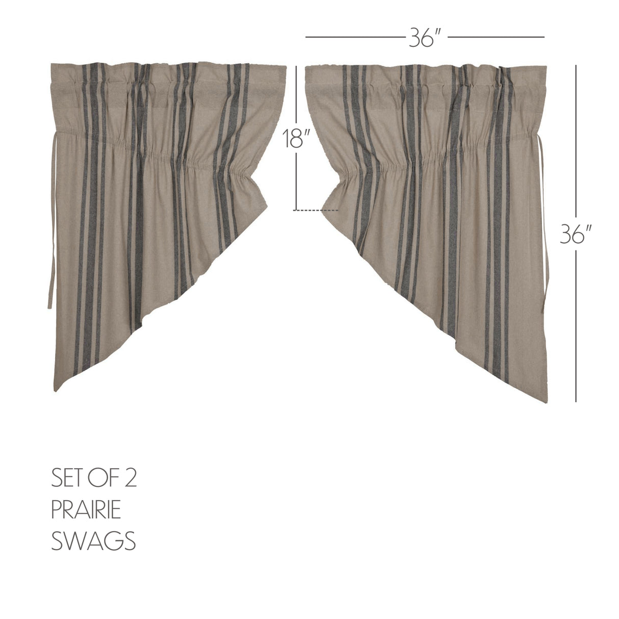 Grain Sack Curtain Set