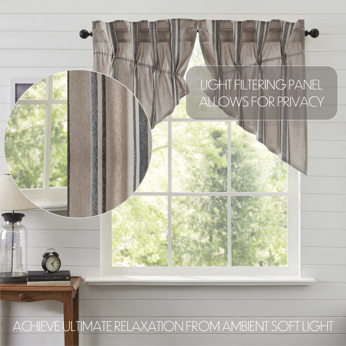 Grain Sack Curtain Set