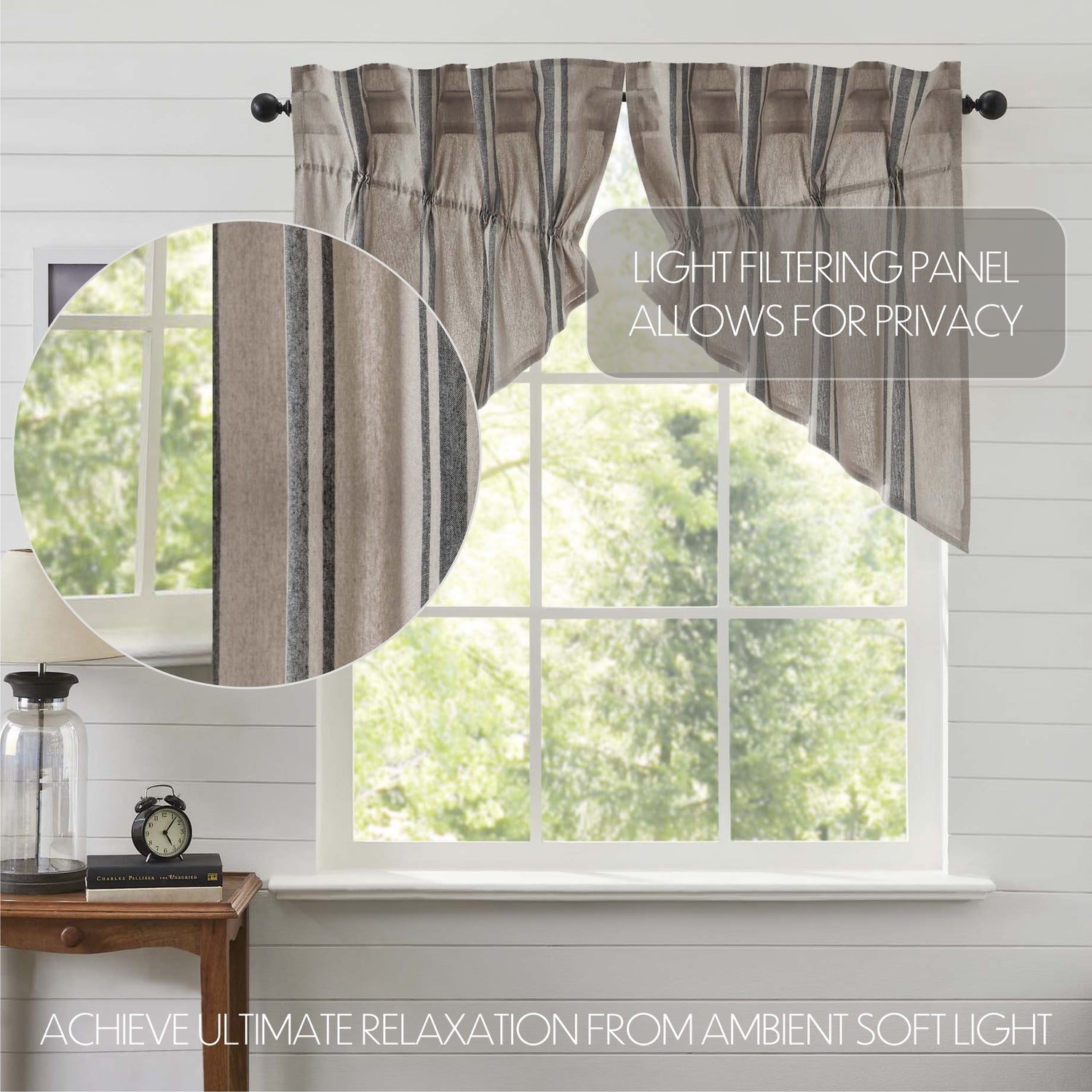 Grain Sack Curtain Set