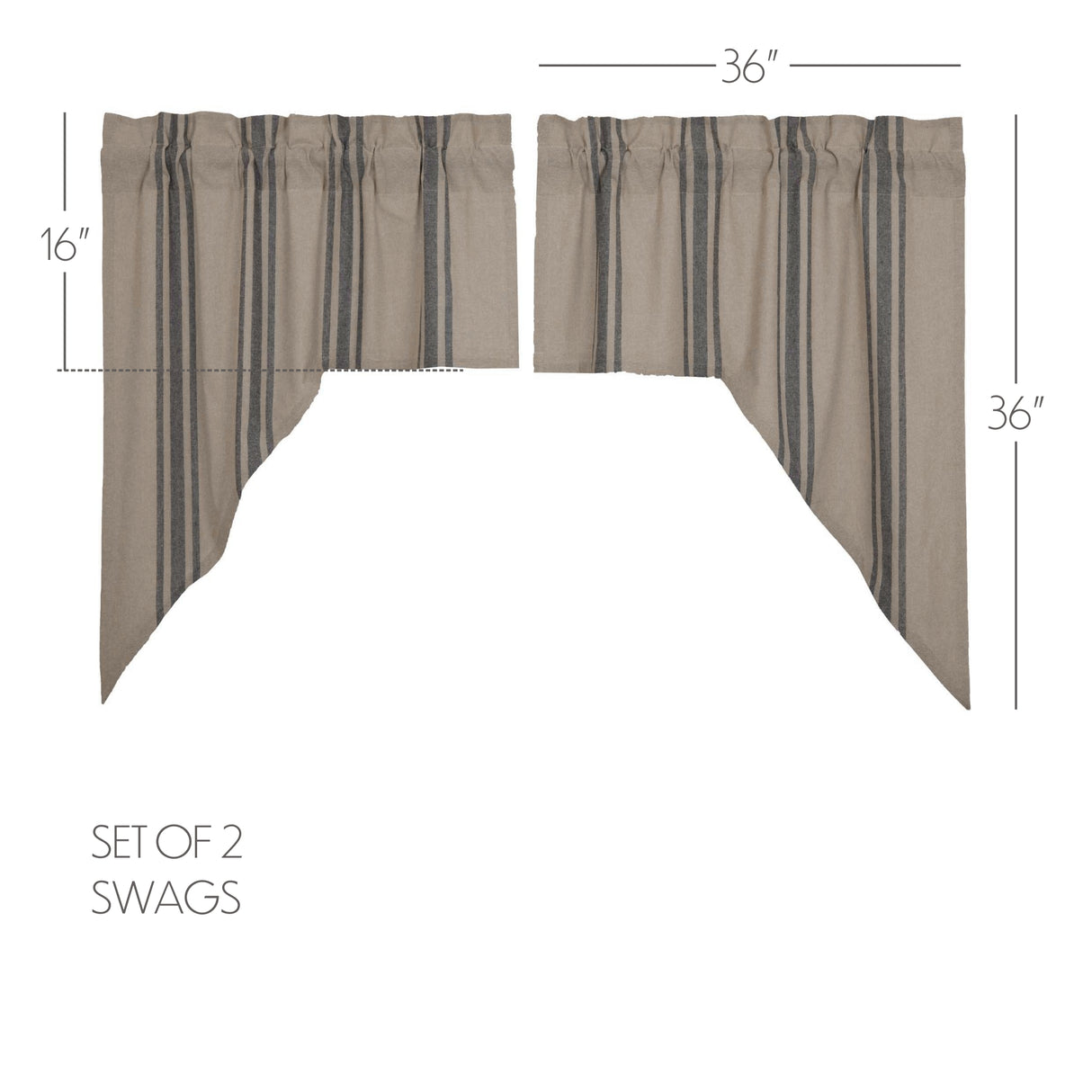 Grain Sack Curtain Set