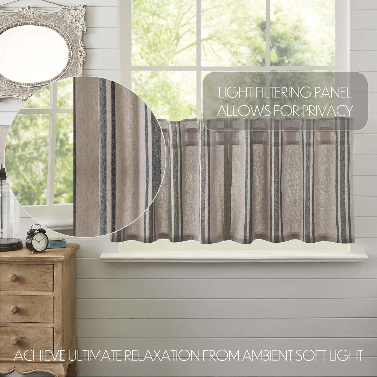 Grain Sack Curtain Set