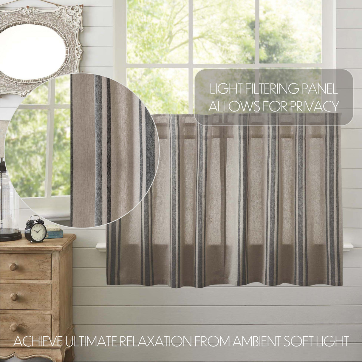 Grain Sack Curtain Set