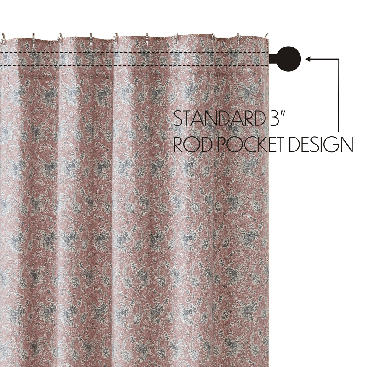 Kaila Floral Ruffled Shower Curtain 72x72