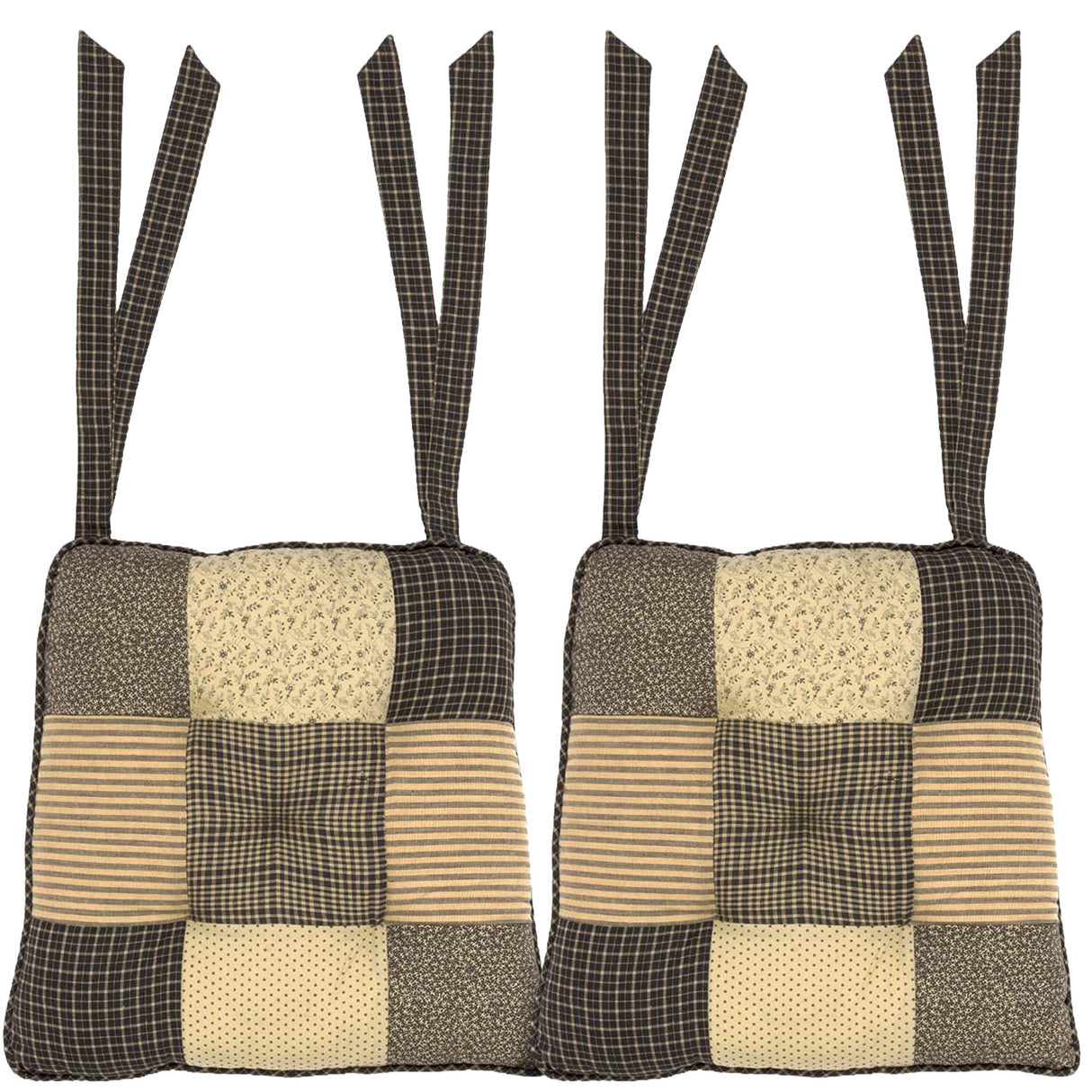 Kettle Grove 14 Inch Patchwork Chair Pad