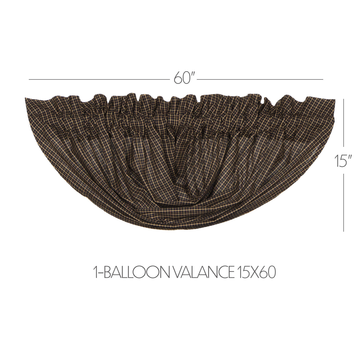 Kettle Grove Plaid Balloon Valance 15x60