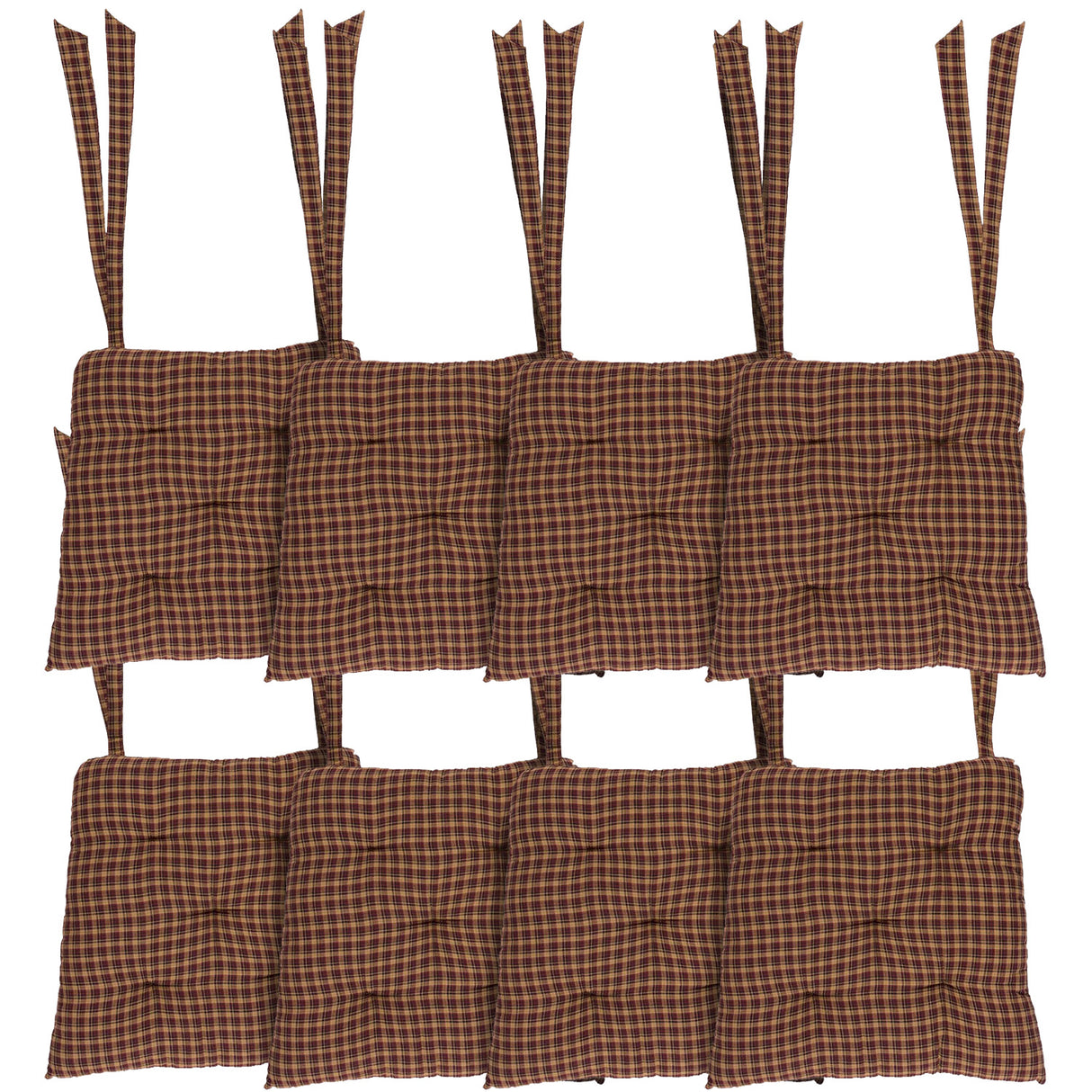 Patriotic Patch 14 Inch Plaid Chair Pad