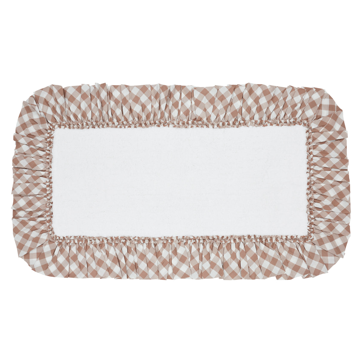 VHC Brands Annie Buffalo Check Portabella 2pc Bathhmat Set, 20x30 and 27x48