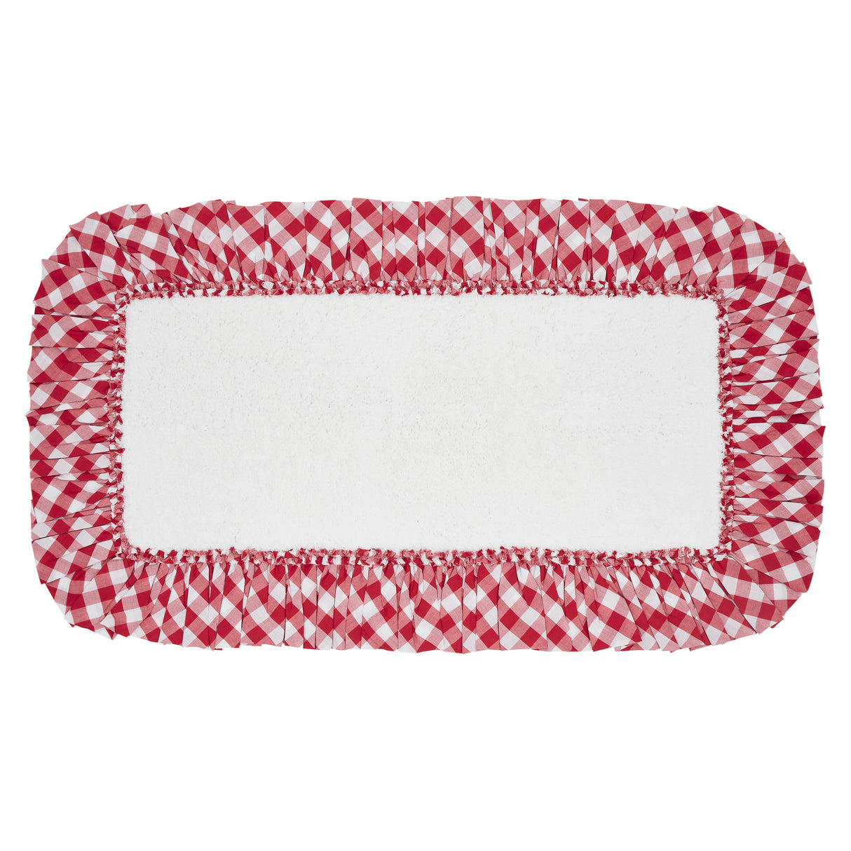 VHC Brands Annie Buffalo Check Country Red 2pc Bathhmat Set, 20x30 and 27x48