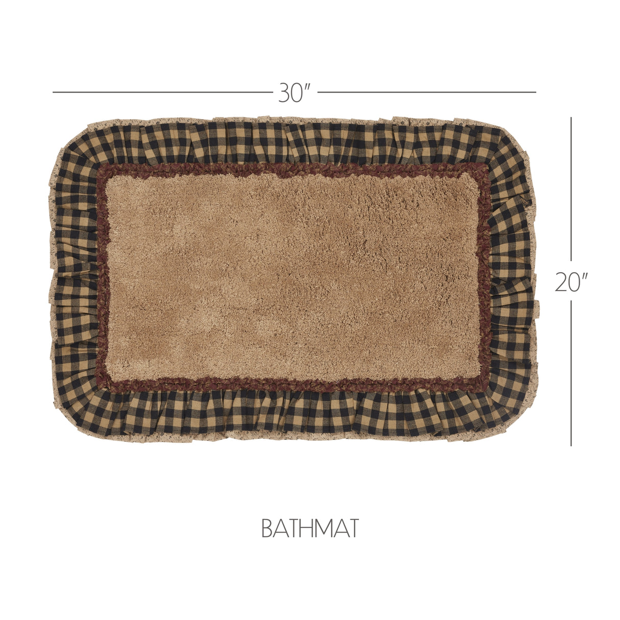 VHC Brands Maisie Natural 2pc Bathhmat Set, 20x30 and 27x48