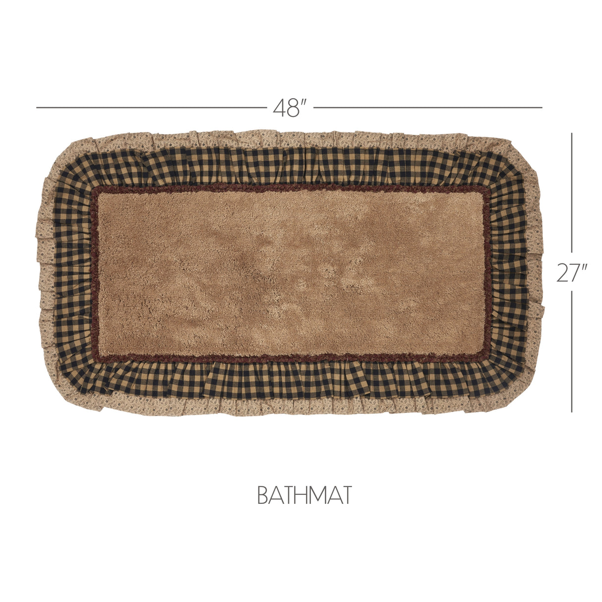 VHC Brands Maisie Natural 2pc Bathhmat Set, 20x30 and 27x48