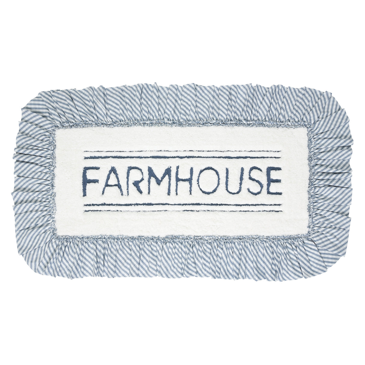 VHC Brands Sawyer Mill Blue 2pc Bathhmat Set, 20x30 and 27x48