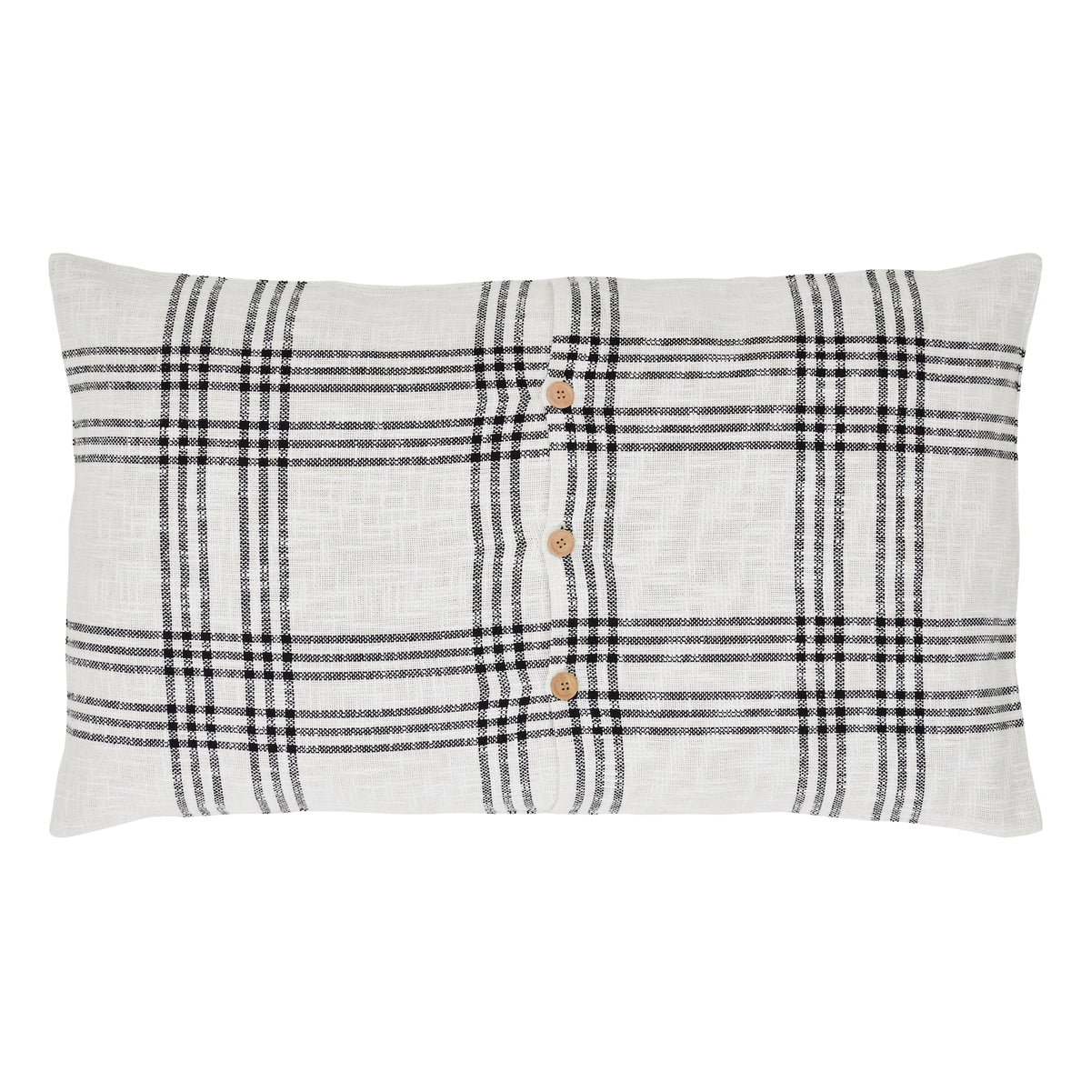 Black Plaid Sham, Set of 2