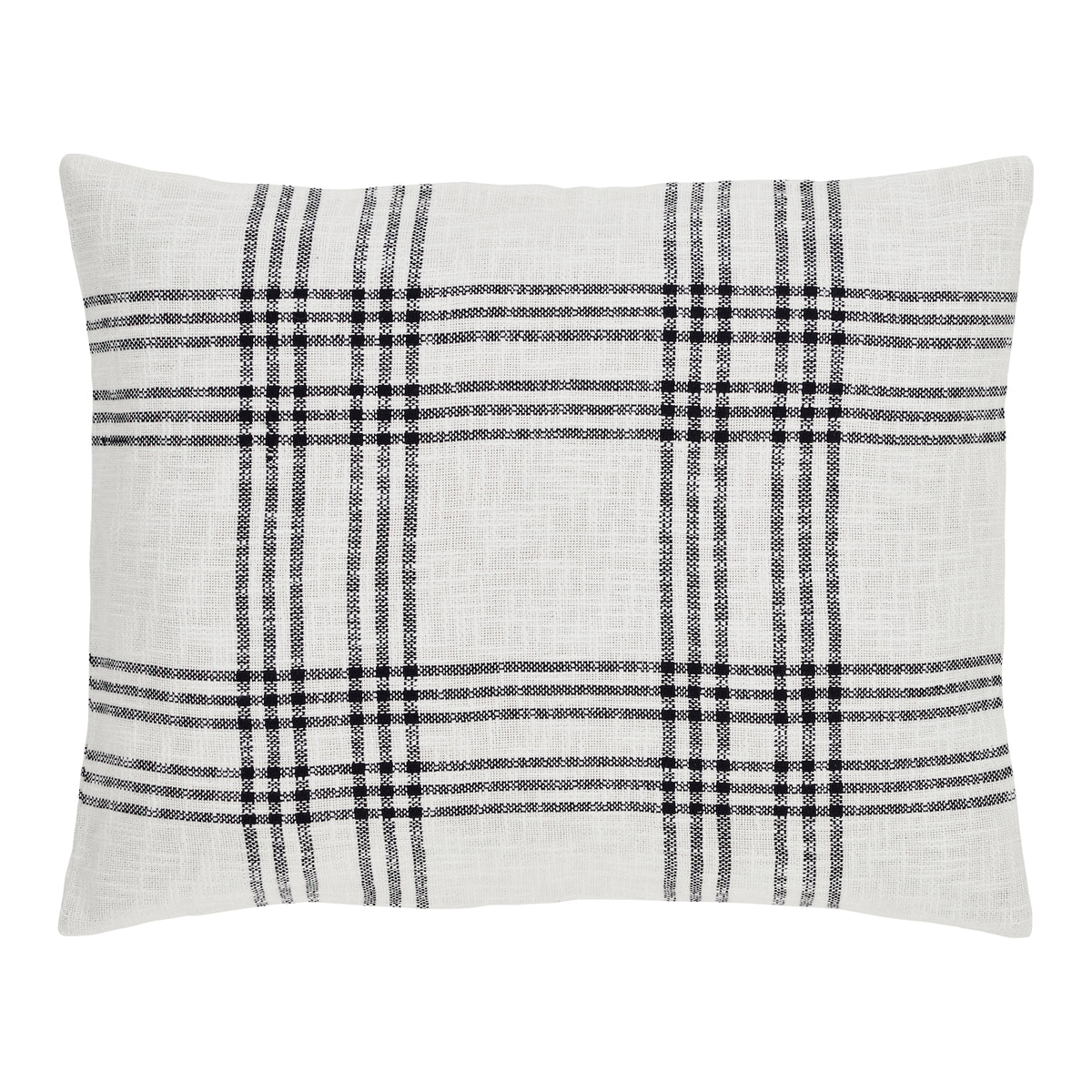 Black Plaid Standard Sham 21x27, Set of 2