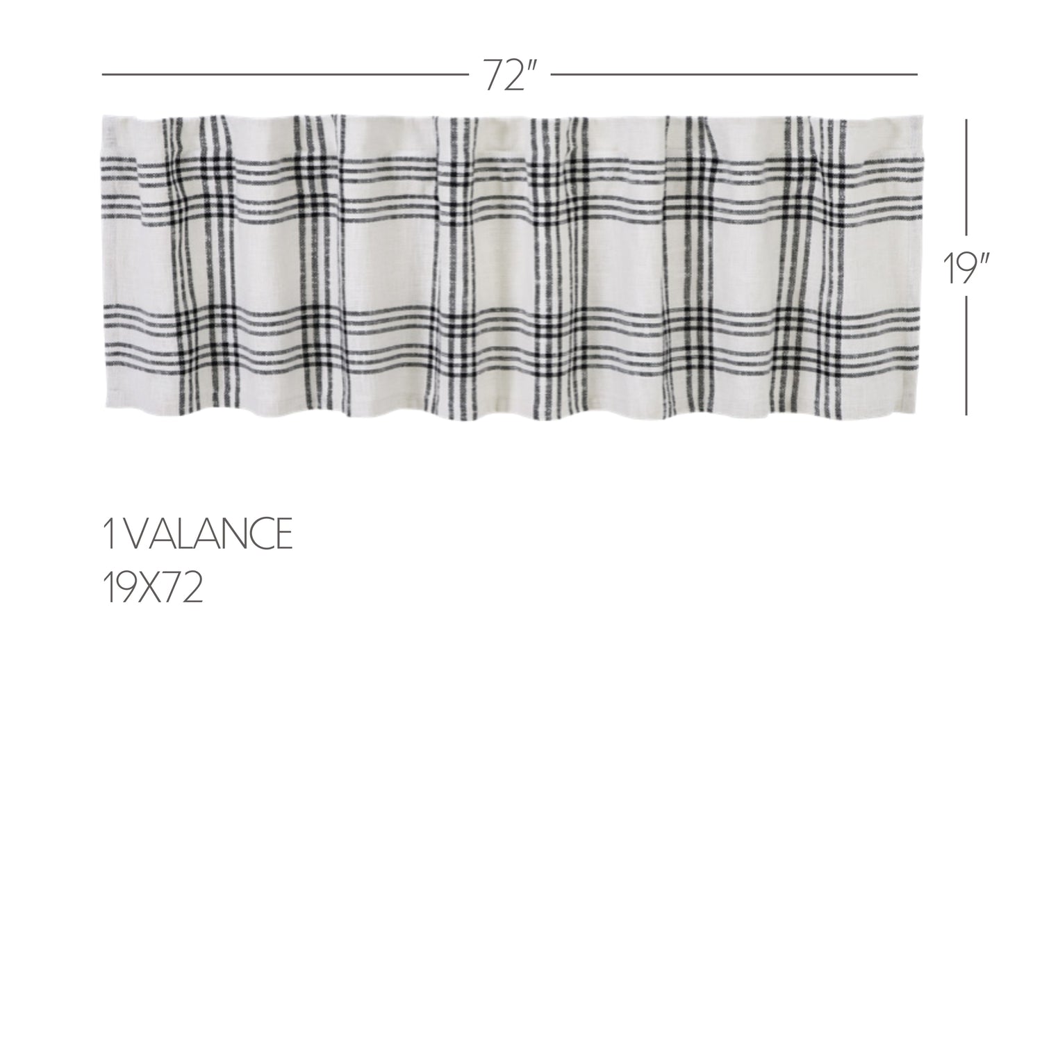 Black Plaid Curtain Set