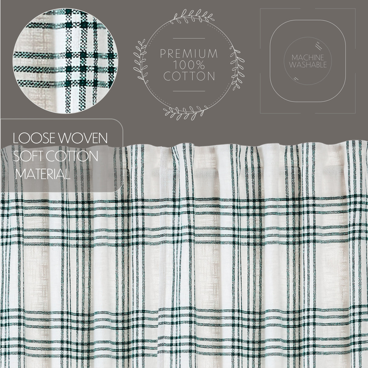 Pine Grove Plaid Curtain Set