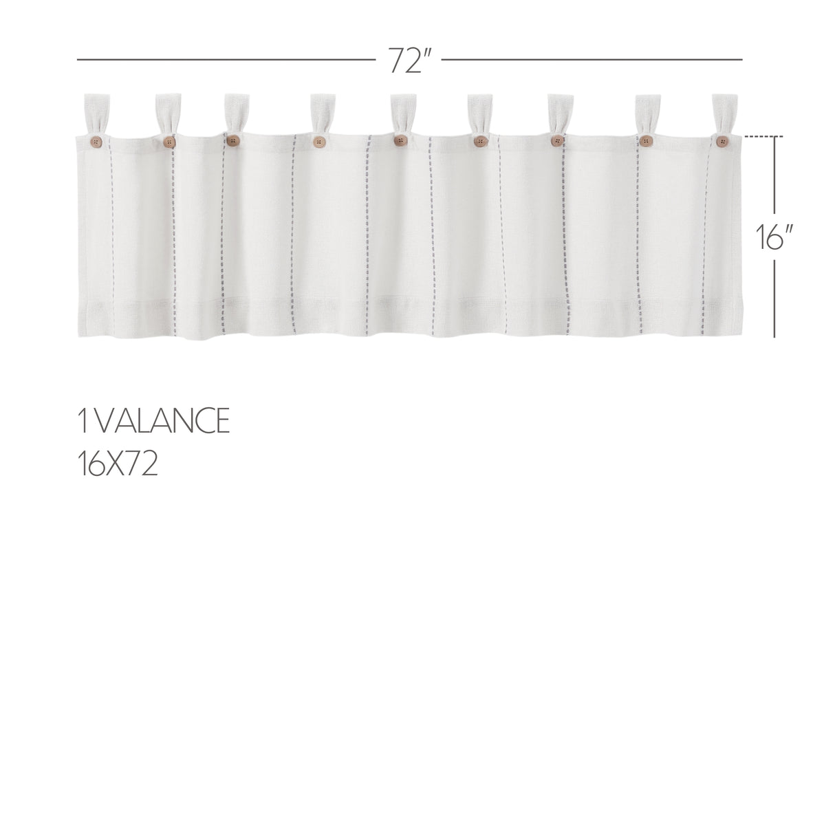 Stitched Burlap Curtain Set