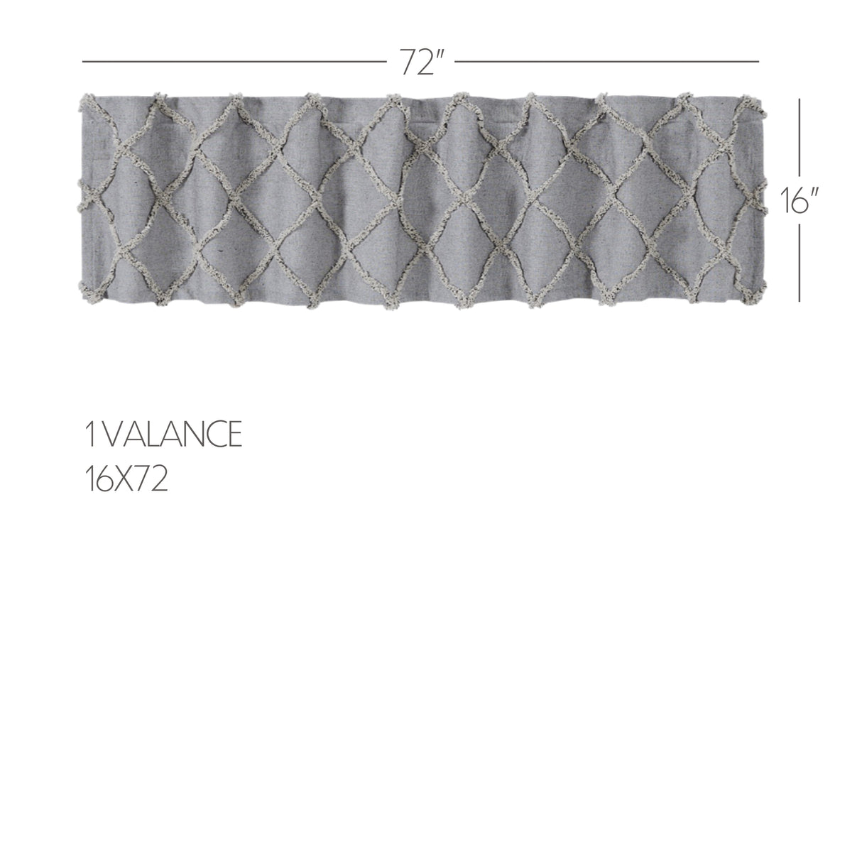 Frayed Lattice Curtain Set