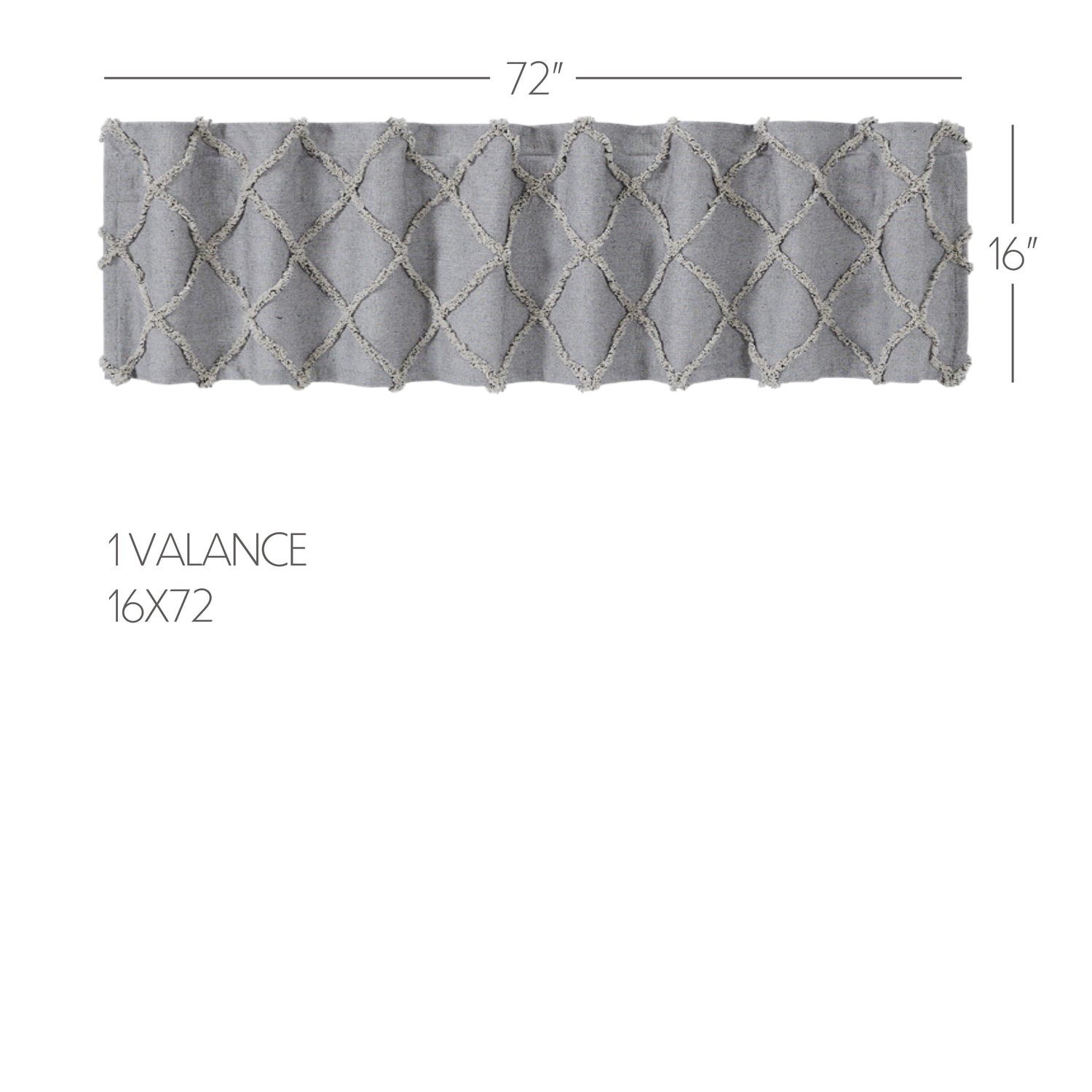 Frayed Lattice Curtain Set