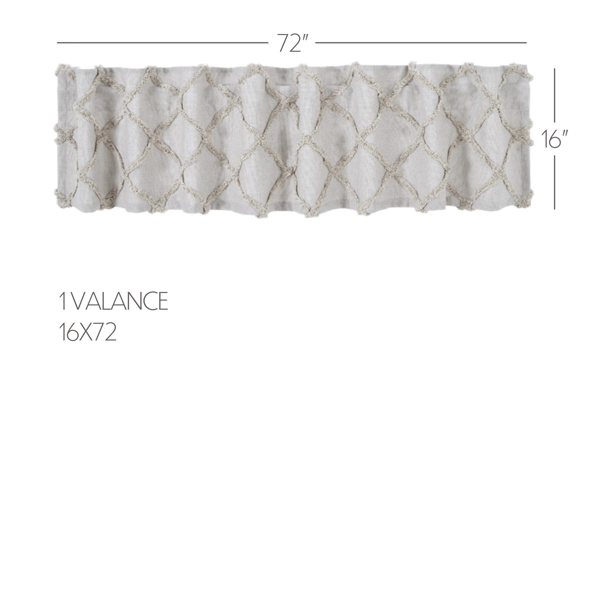 Frayed Lattice Curtain Set