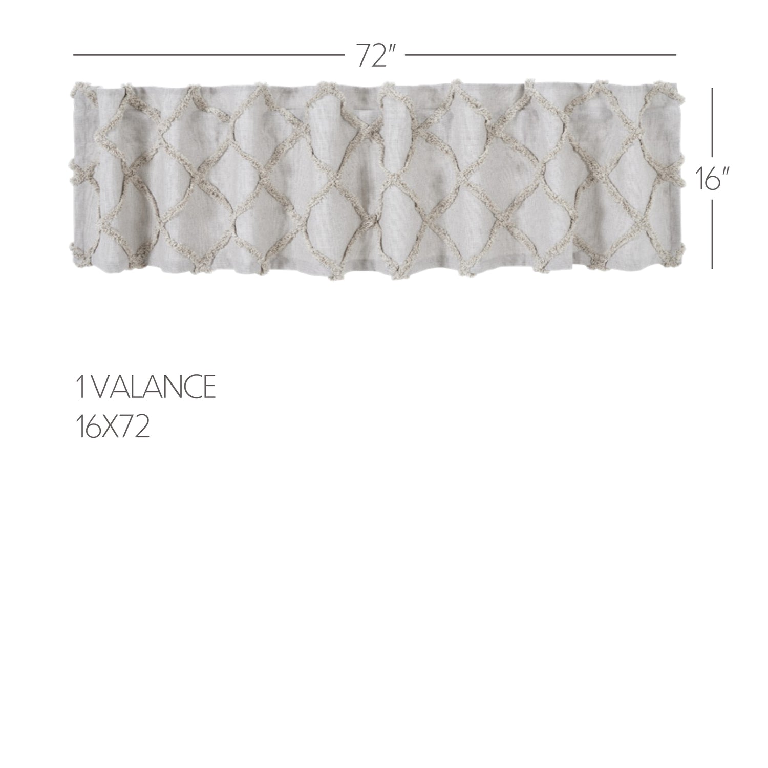 Frayed Lattice Curtain Set