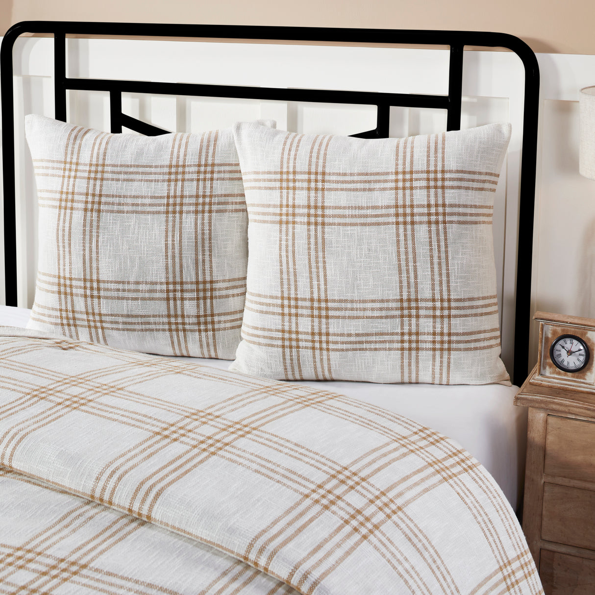 Plaid Fabric Euro Sham 26x26