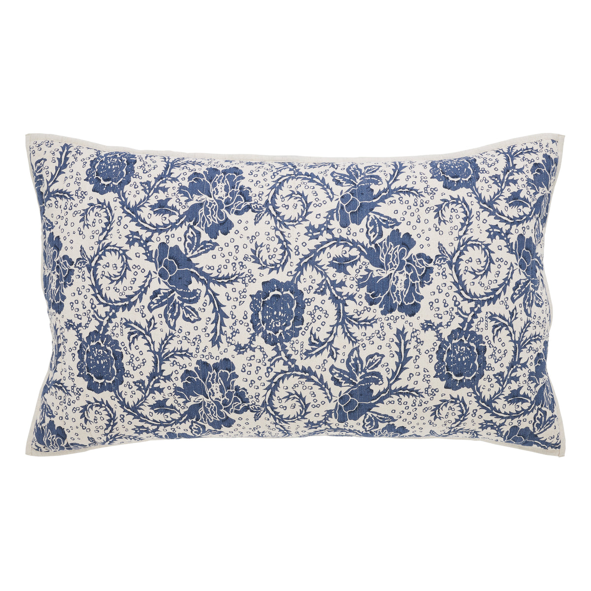 Dorset Navy Floral King Sham 21x37, Set of 2