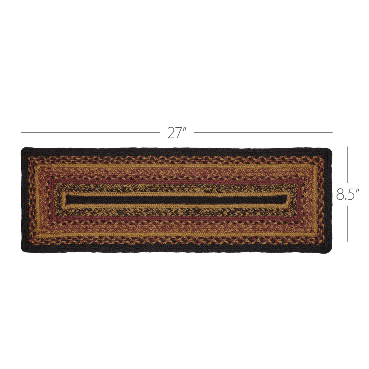 Heritage Farms Jute Stair Tread Rect Latex 8.5x27, Set of 7