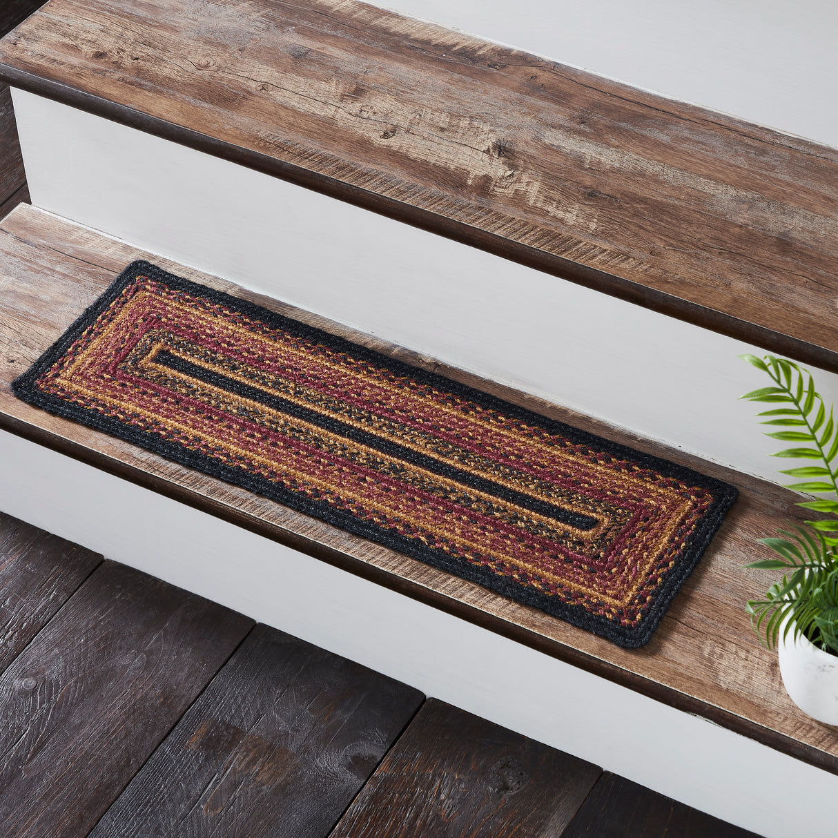 Heritage Farms Jute Stair Tread Rect Latex 8.5x27, Set of 7