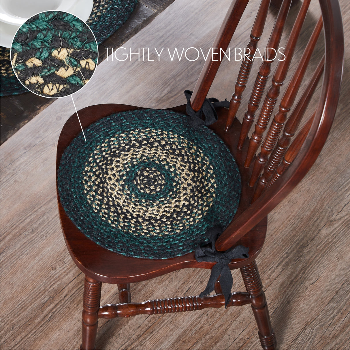 Pine Grove 15 Inch Jute Chair Pad