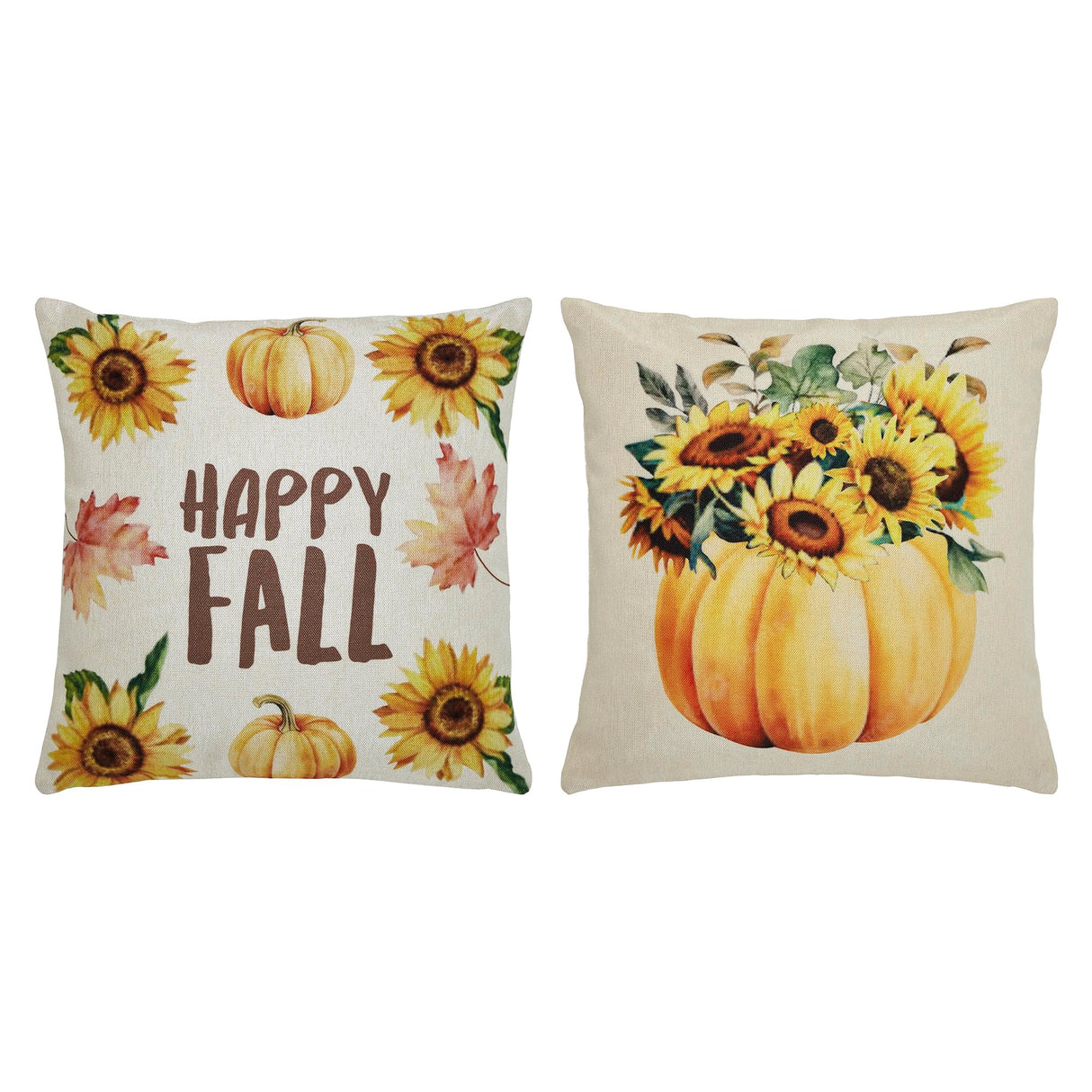 Happy Fall Pillow Cover Set of 2 16Lx16W