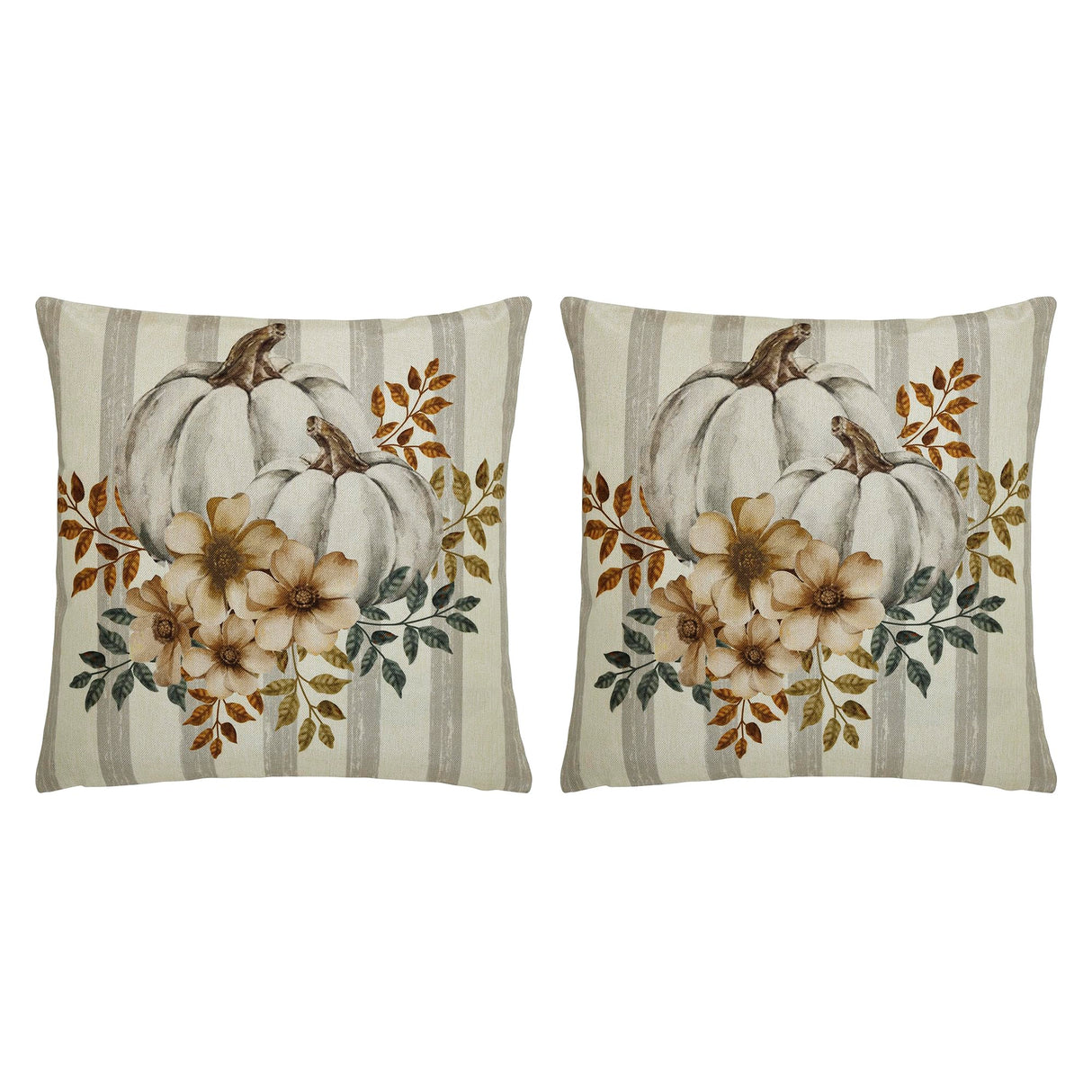 Farmhouse Pumpkin Pillow Cover Set of 2 16Lx16W