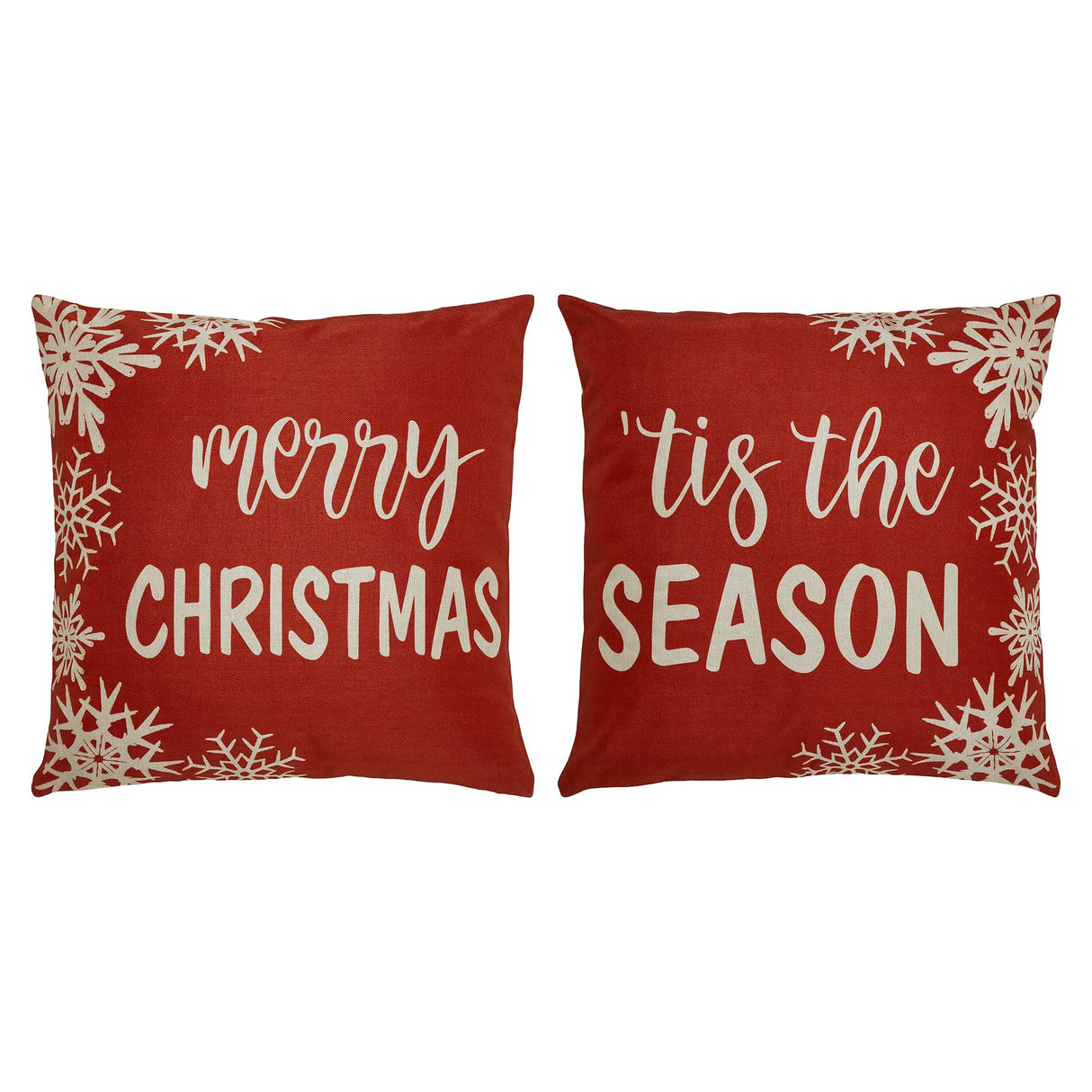 Merry Christmas Pillow Cover Set of 2 18Lx18W