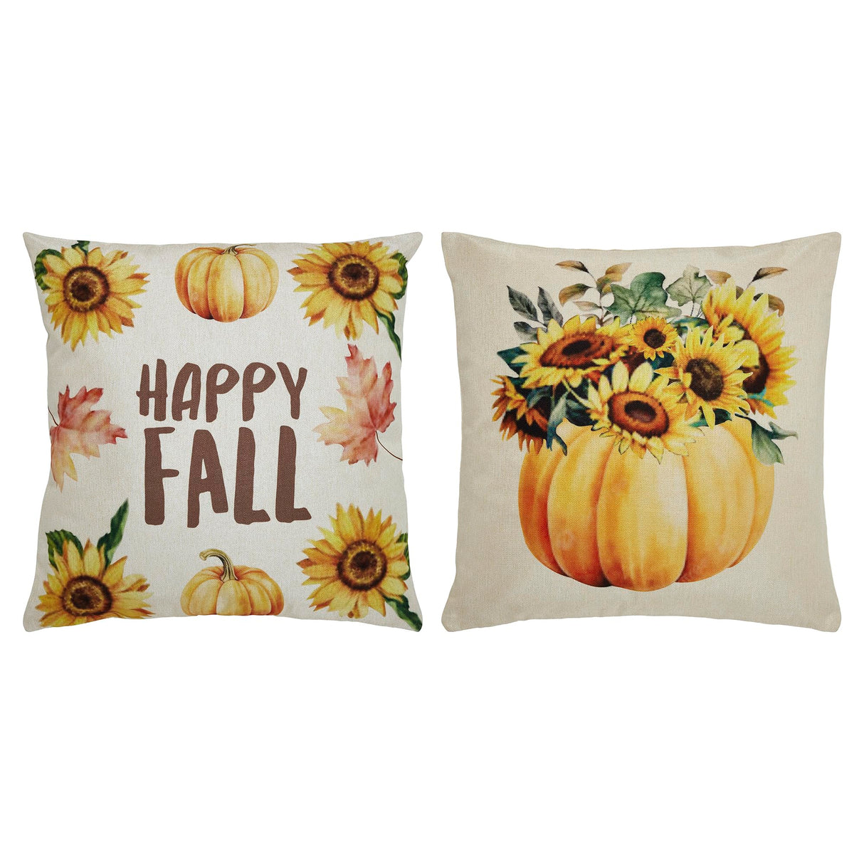 Happy Fall Pillow Cover Set of 2 18Lx18W