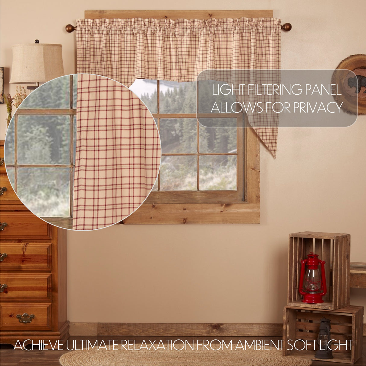 Tacoma 4 PC Creme Curtain Set (2 Swag 36x16 and 2 Tier 24x36)