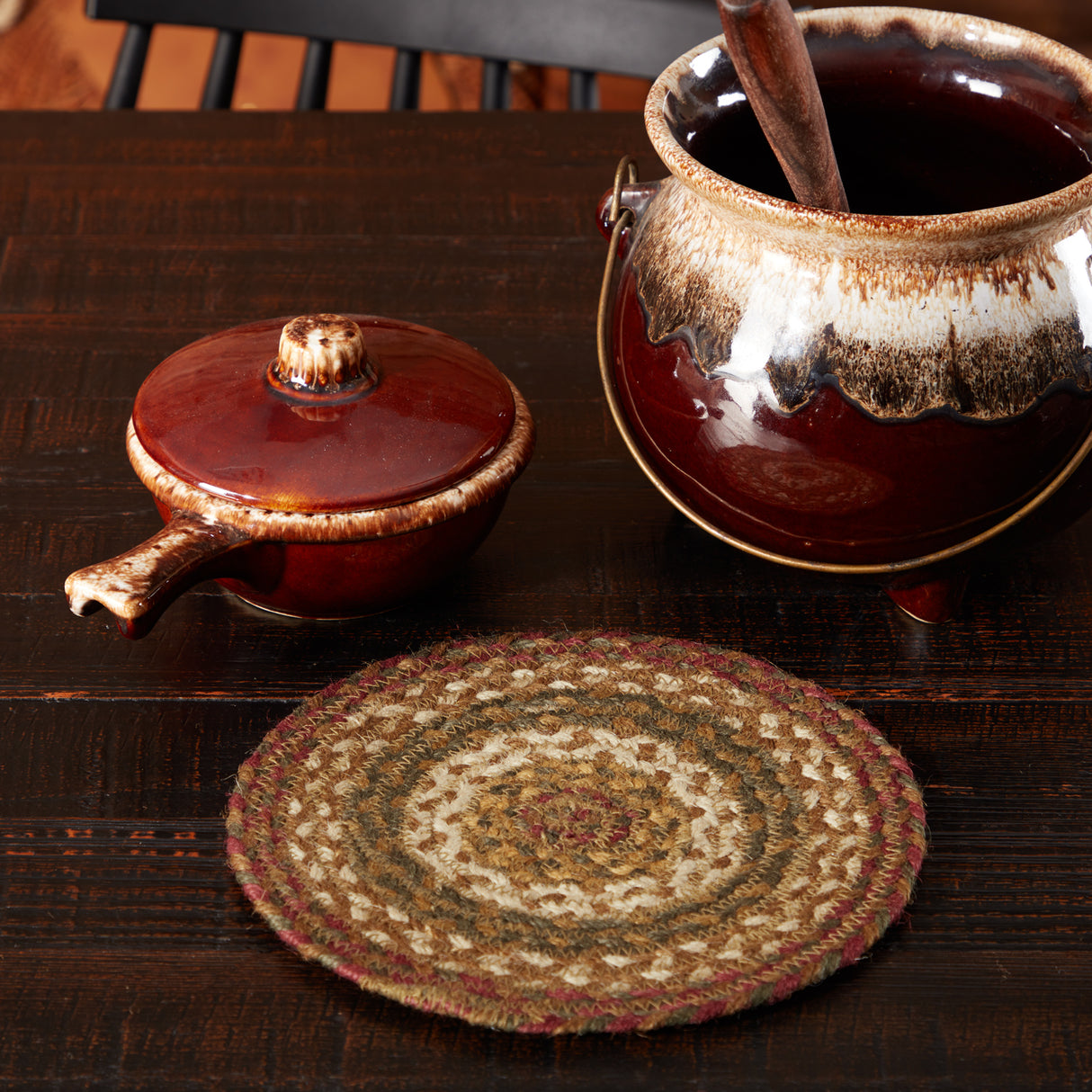 Tea Cabin Jute Trivet 8, Set of 3