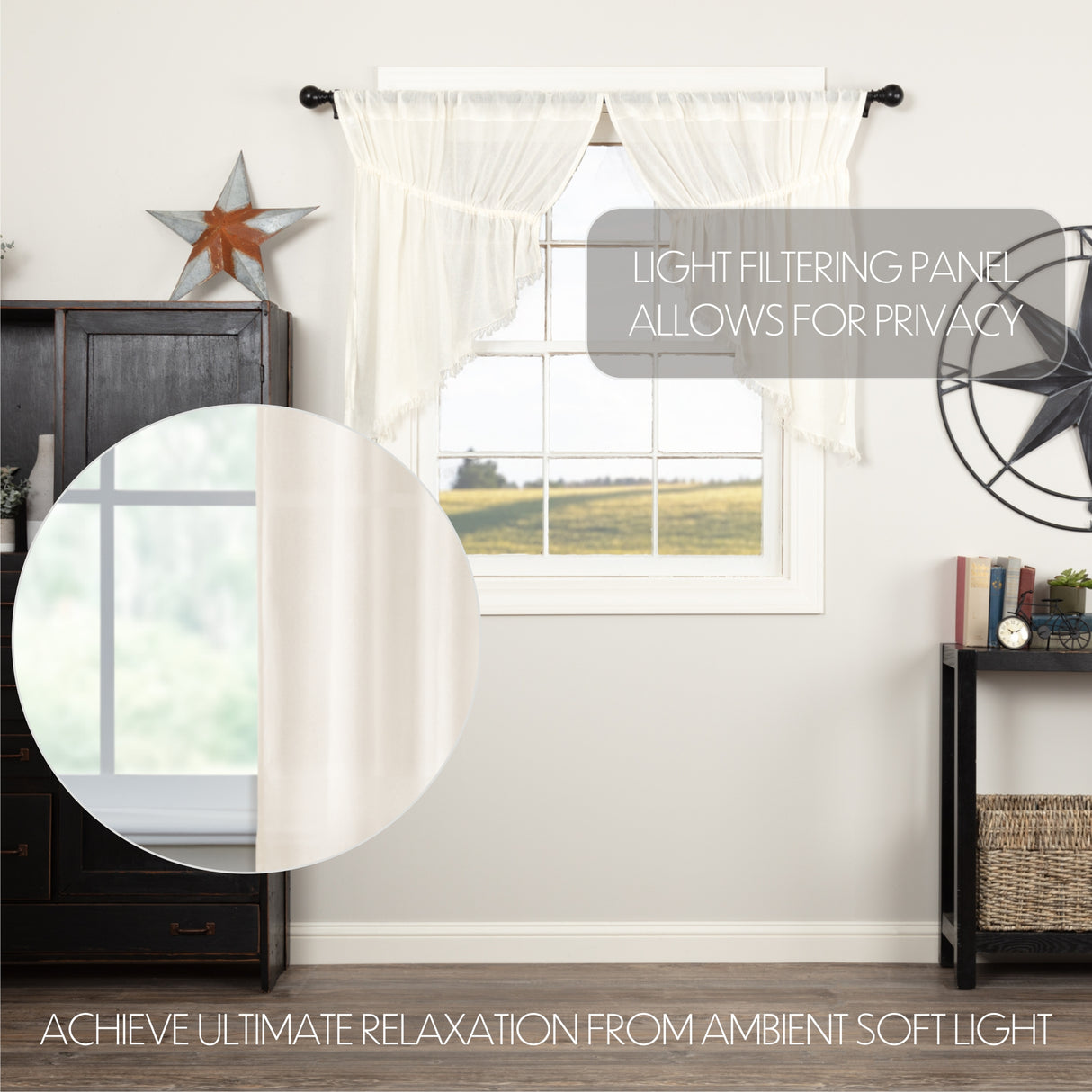 Tobacco Cloth Curtain Set