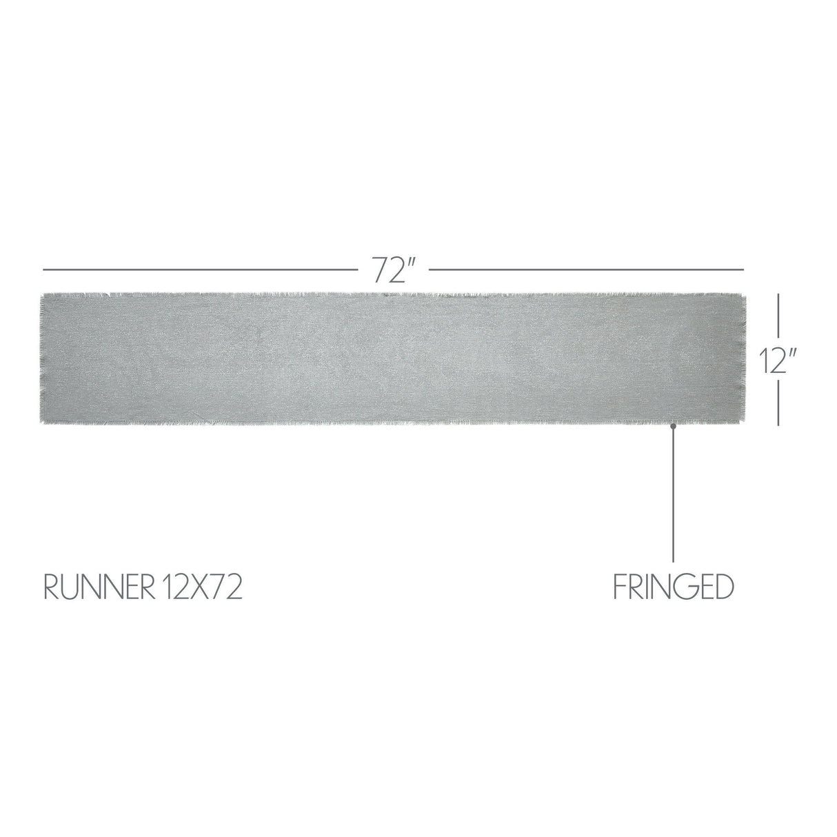 Burlap Dove Grey Dove Grey 12x72 Table Runner & 6 pc 13x19 Placemat Set