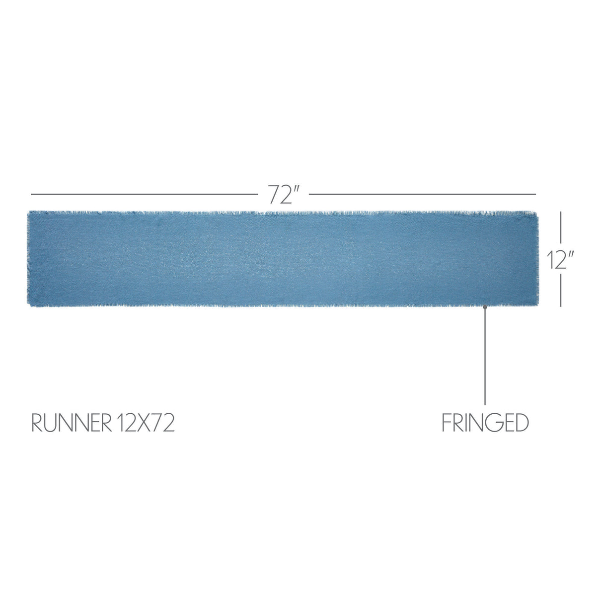 Burlap Blue Dusk Blue 12x72 Table Runner & 6 pc 13x19 Placemat Set