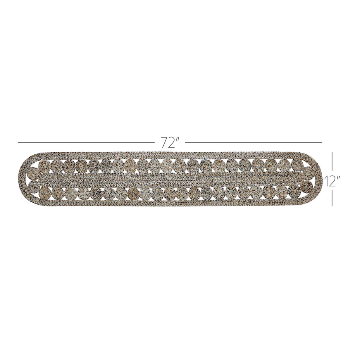 Celeste Dove Grey 12x72 Table Runner & 6 pc 13x19 Placemat Set