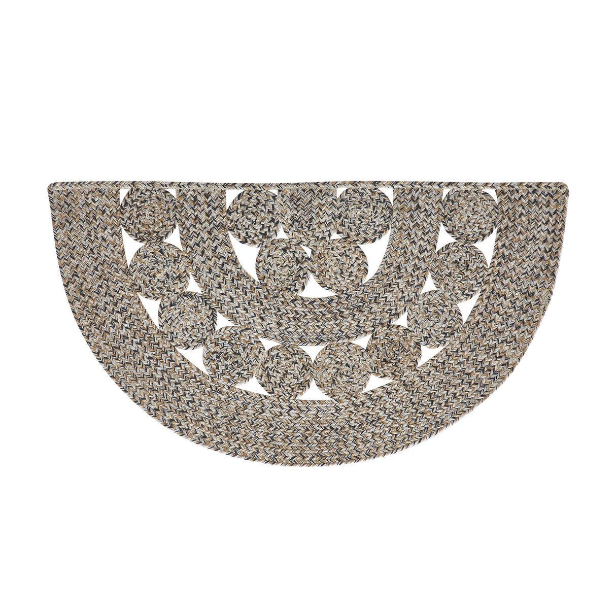 Celeste Blended Pebble Indoor/Outdoor Half Circle Rug 19.5x36