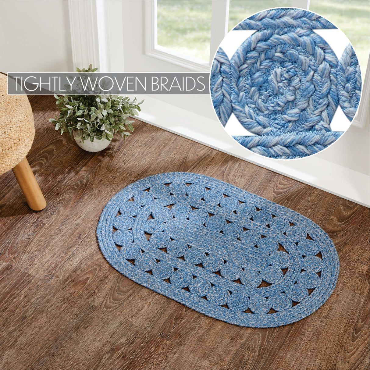 Celeste Blended Blue Indoor/Outdoor Rug Oval 20x30
