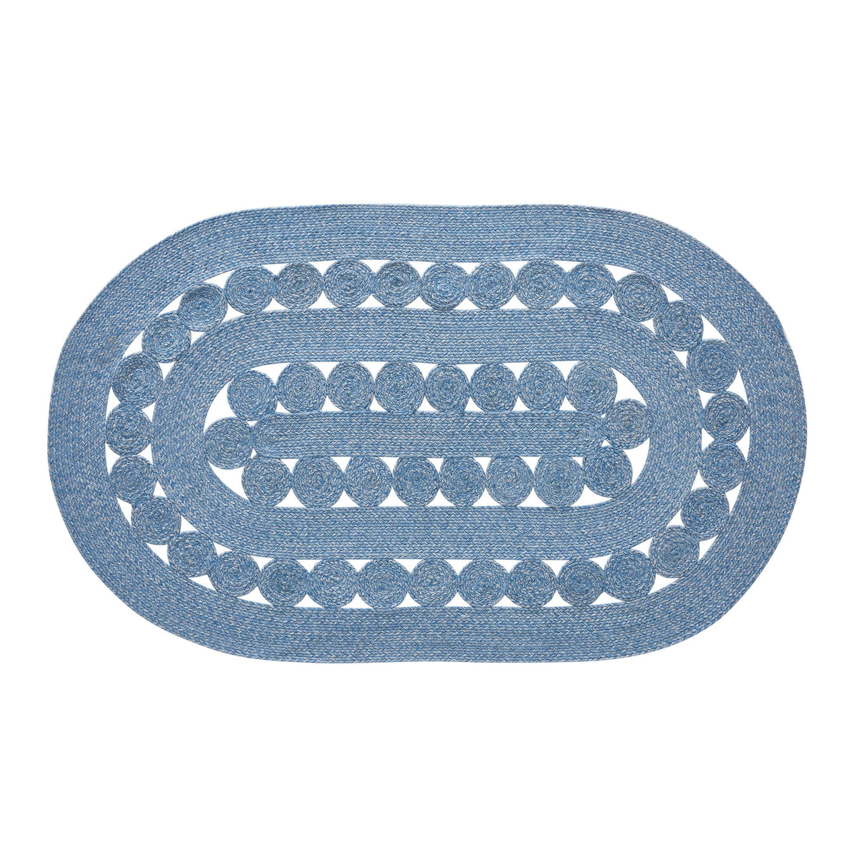 Celeste Blended Blue Indoor/Outdoor Rug Oval 36x60