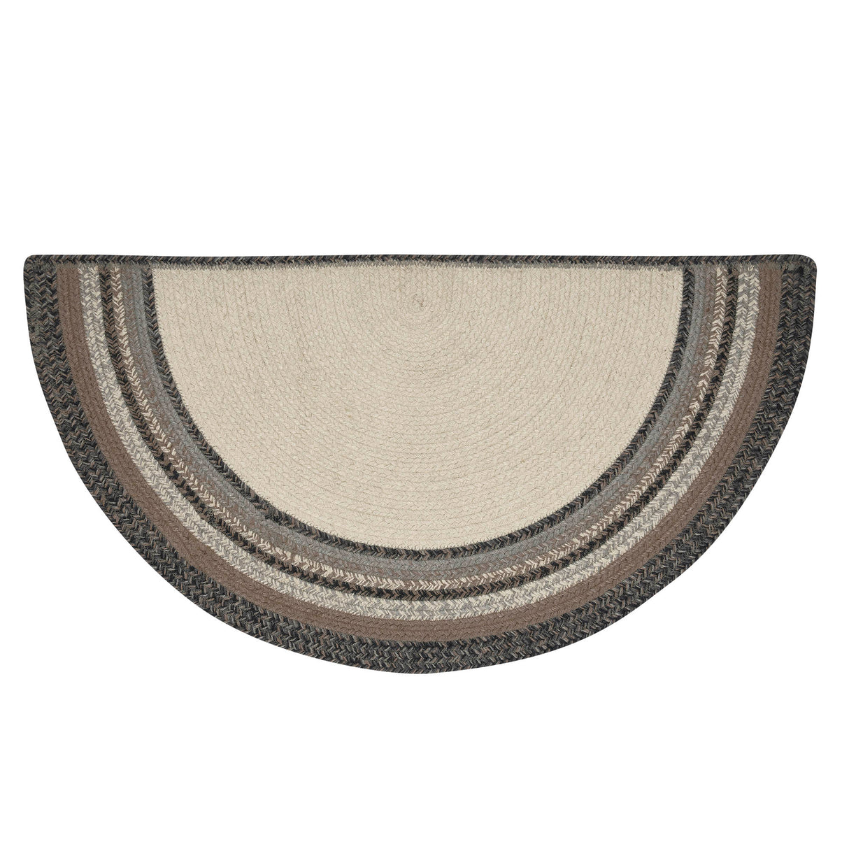 Floral Vine Jute Rug Half Circle Welcome 19.5x36