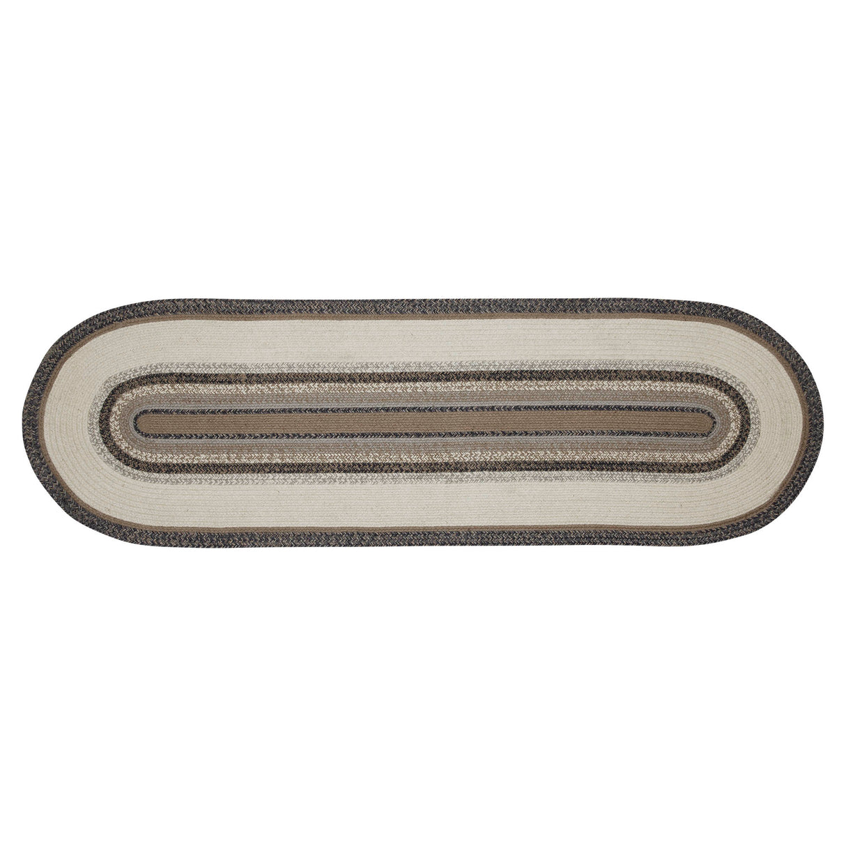 Floral Vine Jute Rug/Runner Oval w/ Pad 24x78