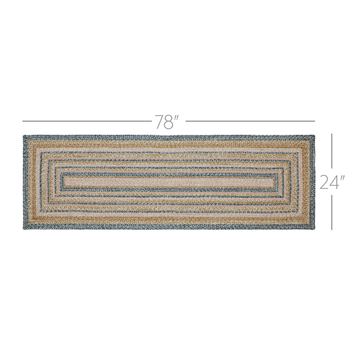 Kaila Jute Rug/Runner Rect w/ Pad 24x78