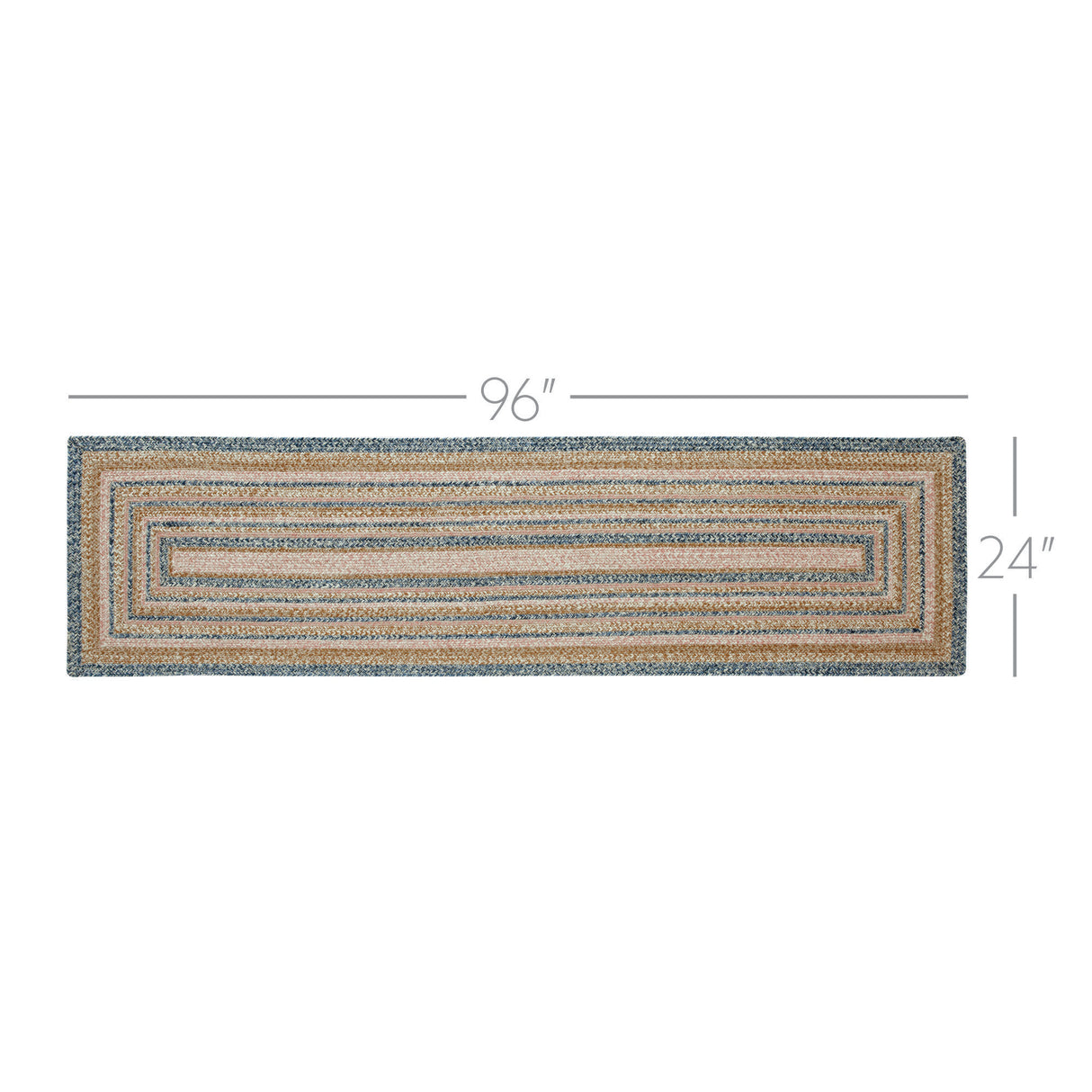 Kaila Jute Rug/Runner Rect w/ Pad 24x96