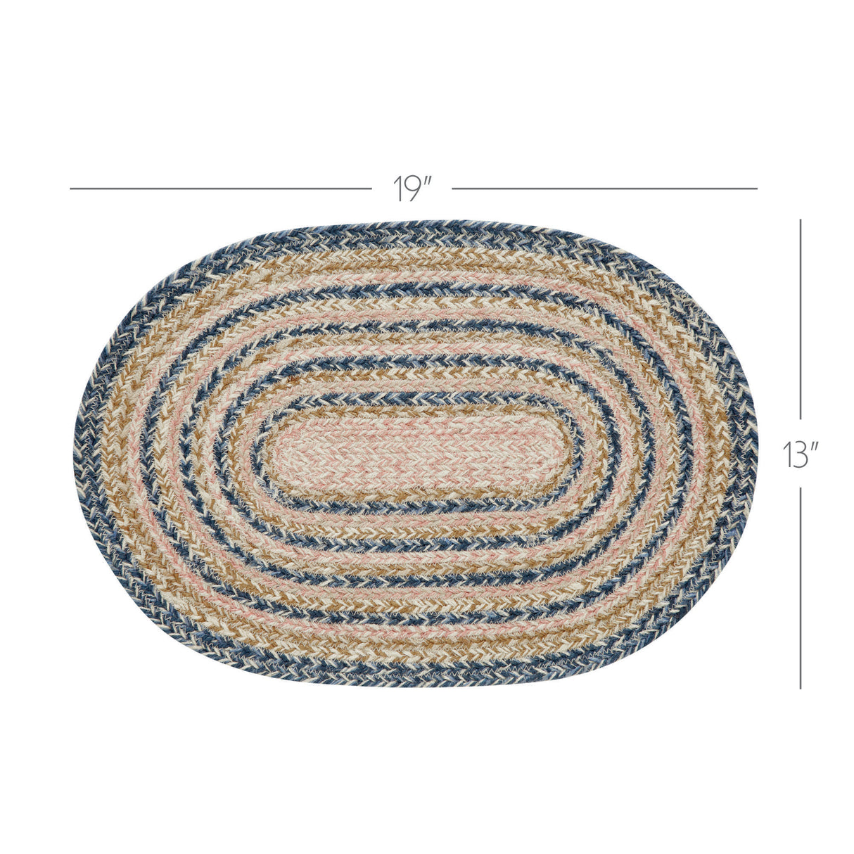 Kaila Jute Oval Placemat 13x19, 12 Pack 12 Pack