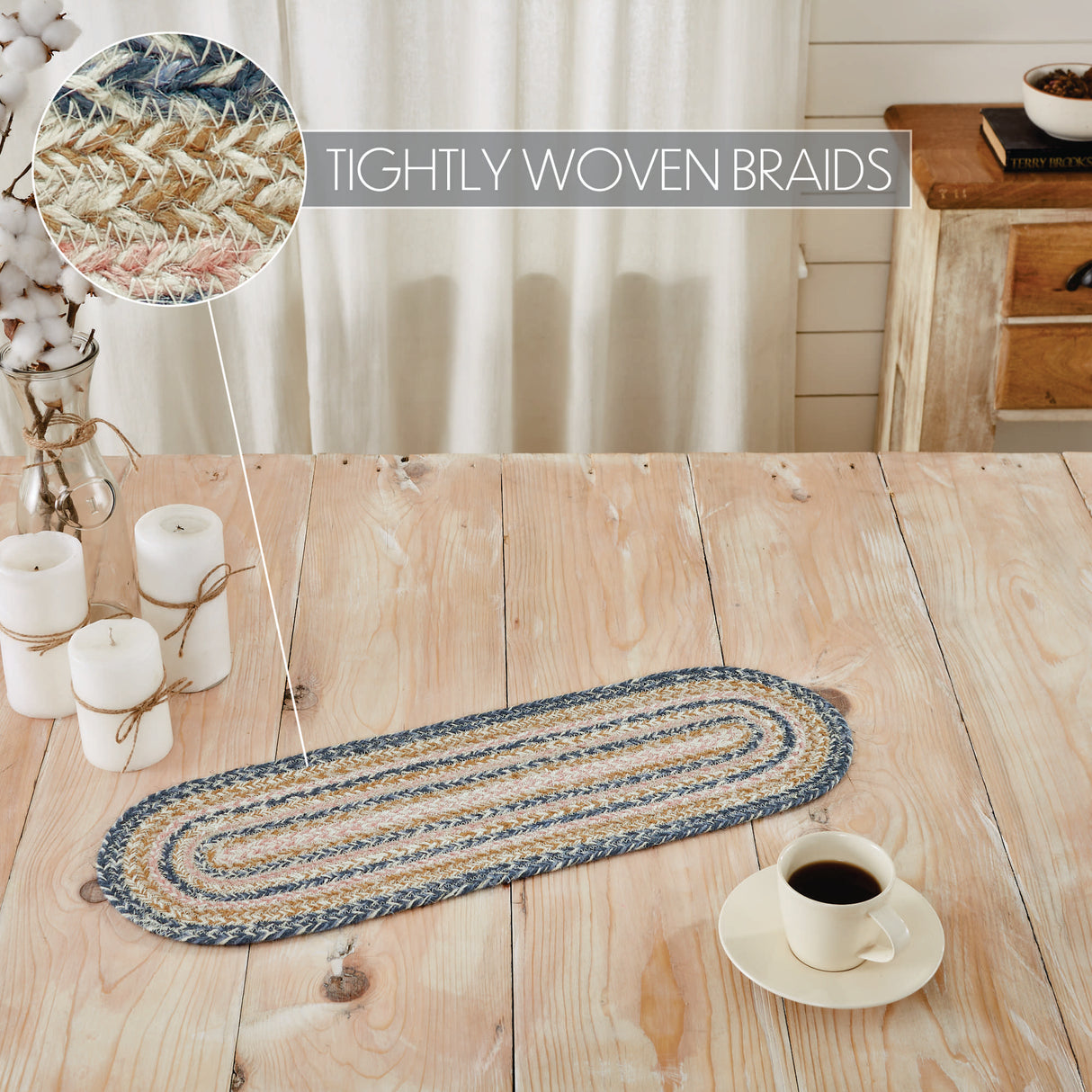 Kaila Jute Oval Runner 8x24