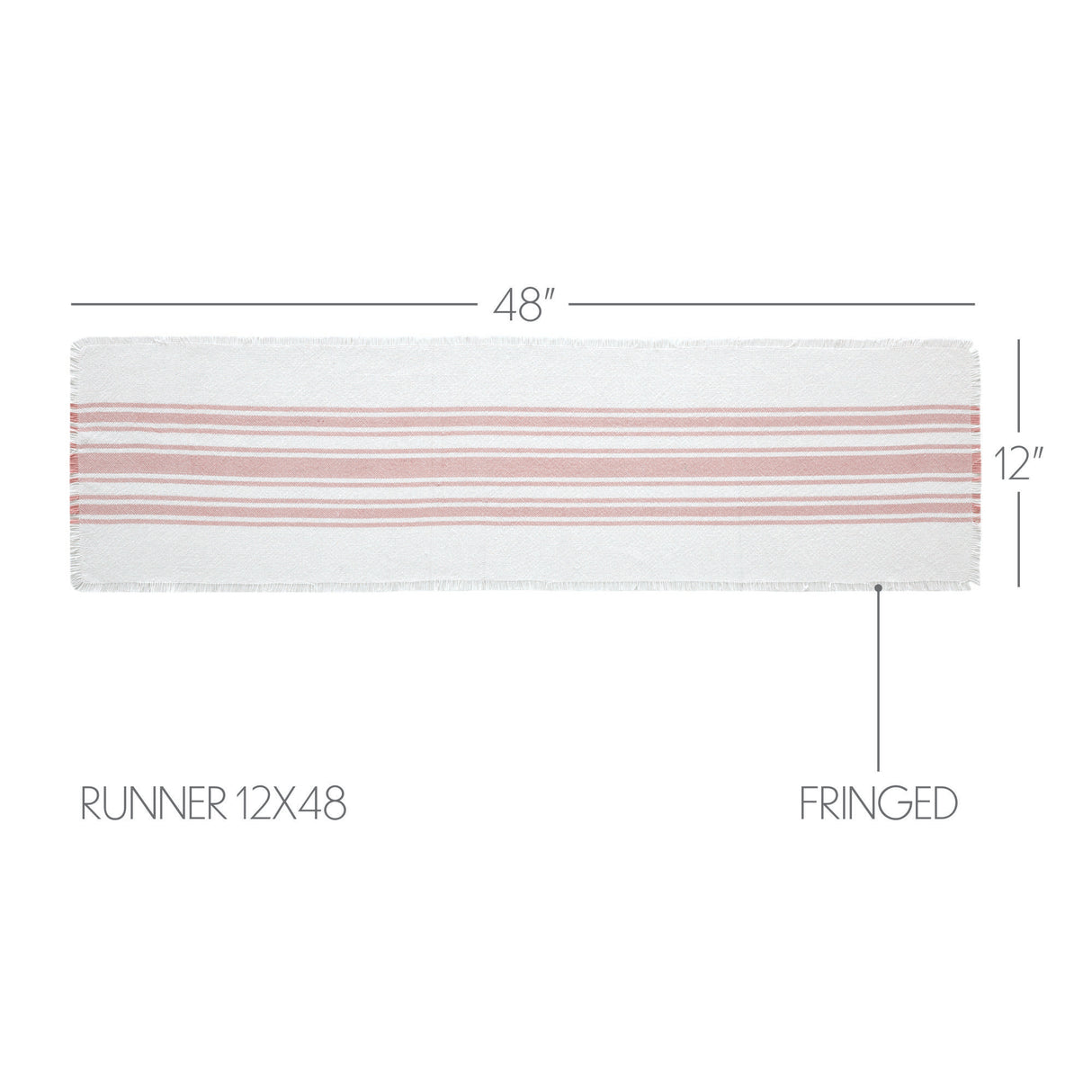 Antique White Stripe Coral Indoor/Outdoor Runner 12x48