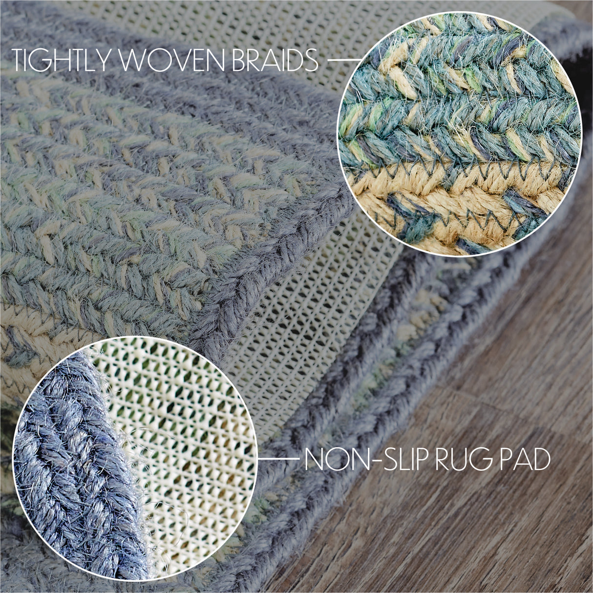 Jolie Jute Rug Half Circle 19.5x36